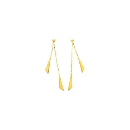 Boucles d'oreilles pendantes en or jaune