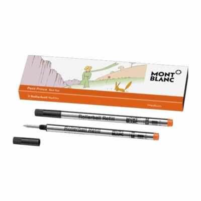 2 recharges Montblanc pour rollerball (M) Le Petit Prince, orange