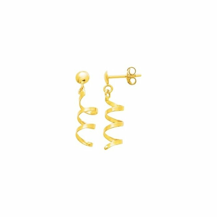 Boucles d'oreilles pendantes en or jaune