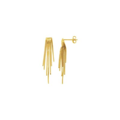 Boucles d'oreilles pendantes en or jaune