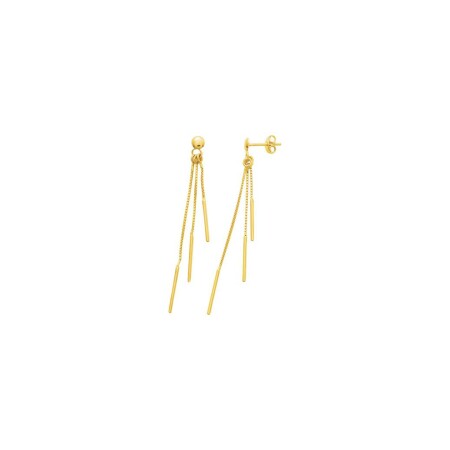 Boucles d'oreilles pendantes en or jaune