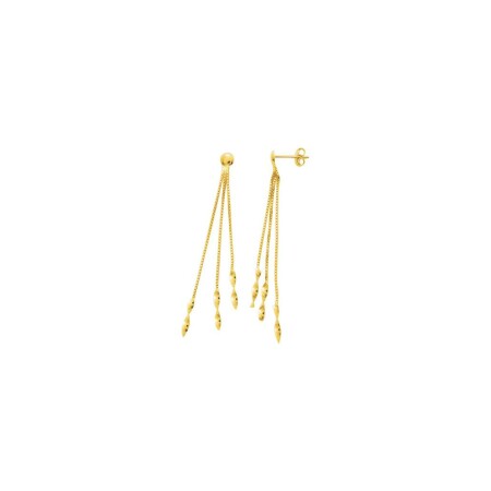 Boucles d'oreilles pendantes en or jaune