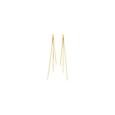 Boucles d'oreilles pendantes en or jaune