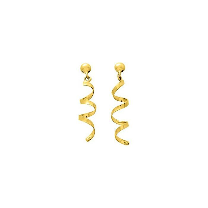 Boucles d'oreilles pendantes en or jaune