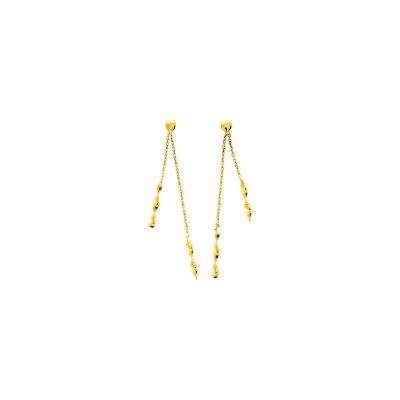 Boucles d'oreilles pendantes en or jaune