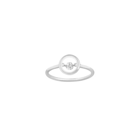 Bague Filles en or Portrait en or blanc et diamant