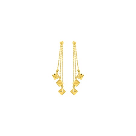 Boucles d'oreilles pendantes en or jaune