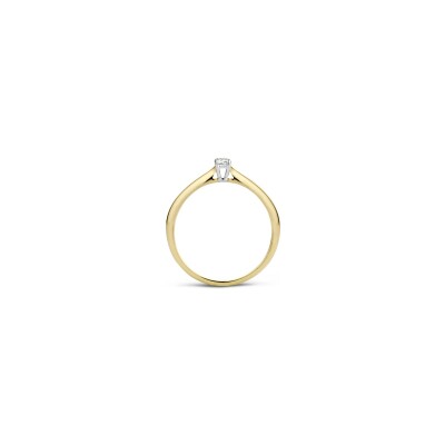 Bague Blush en or jaune, or blanc et zircon, taille 52