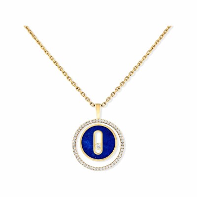 Collier Messika Lucky Move en or jaune, lapis lazuli et diamants