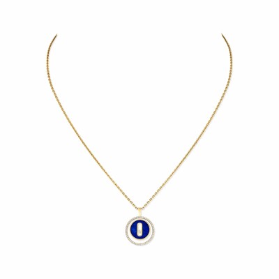 Collier Messika Lucky Move en or jaune, lapis lazuli et diamants