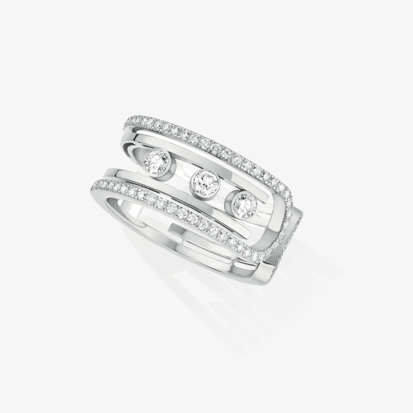 Messika Move 10th ring, white gold and diamonds