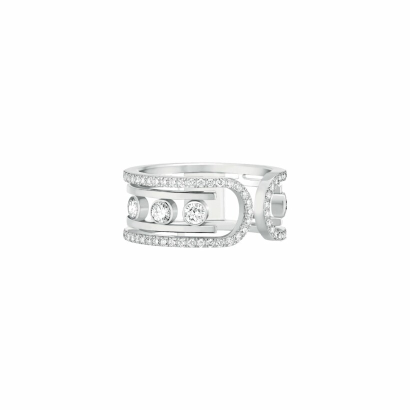 Messika Move 10th ring, white gold and diamonds