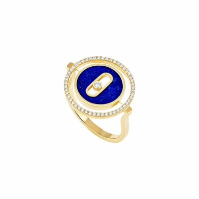 Bague Messika Lucky Move PM en or jaune, lapis lazuli et diamants