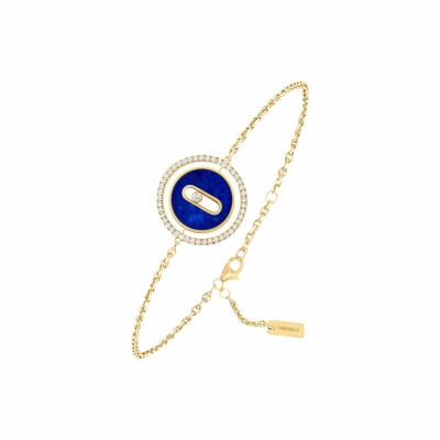 Bracelet Messika Lucky Move en or jaune, lapis lazuli et diamants