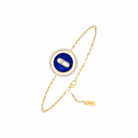 Messika Lucky Move bracelet, yellow gold, lapis lazuli, diamonds