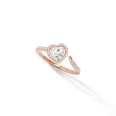 Bague Messika Joy Coeur pavée en or rose et diamants 0.40ct