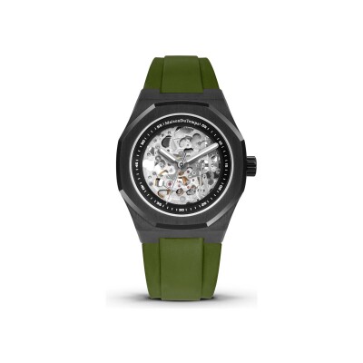Montre Maison du Temps MTBeta Skeleton Black Edition Silicone Kaki