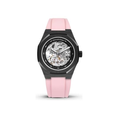 Montre Maison du Temps MTBeta Skeleton Black Edition Silicone Rose