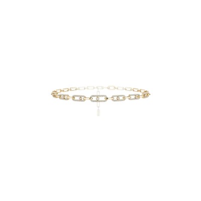 Collier choker Messika Move Link Multi en or jaune et diamants