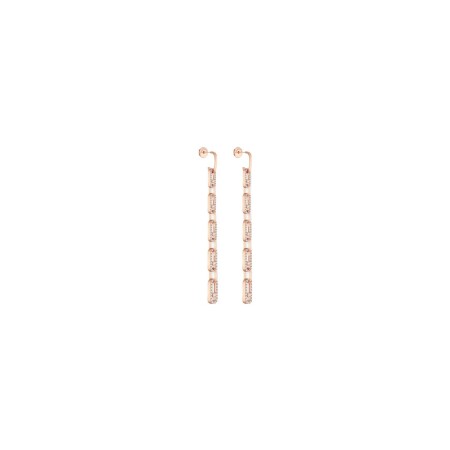 Messika Move Link pendant earrings, rose gold and diamonds