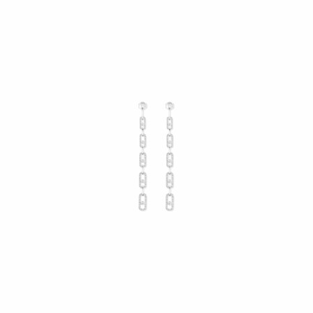 Boucles d'oreilles Messika Move Uno en or blanc et diamants