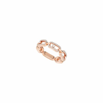 Bague Messika Move Link Multi pavée en or rose et diamants