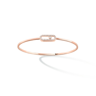 Bracelet Messika Move Uno en or rose et diamants