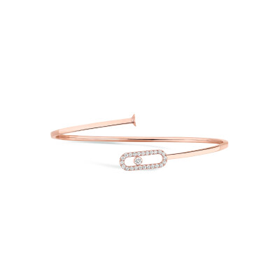 Bracelet Messika Move Uno en or rose et diamants