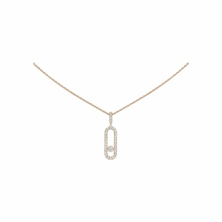 Messika Move Uno L necklace, rose gold, diamonds