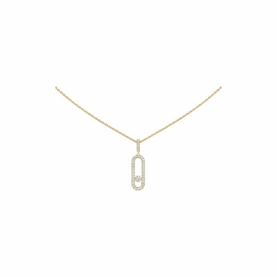 Collier Messika Move Uno GM pavé en or jaune et diamants