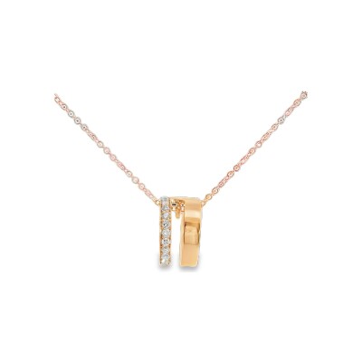 Pendentif en or rose et diamants