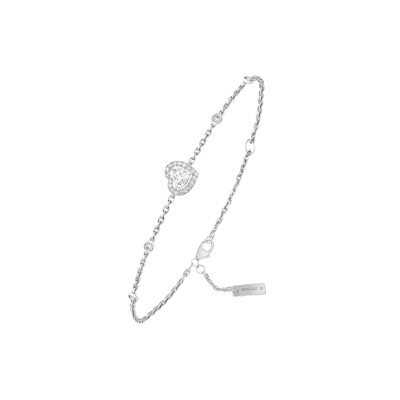 Messika Joy Coeur in white gold, diamonds bracelet