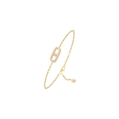 Bracelet Messika Care(s) pavé en or jaune et diamants