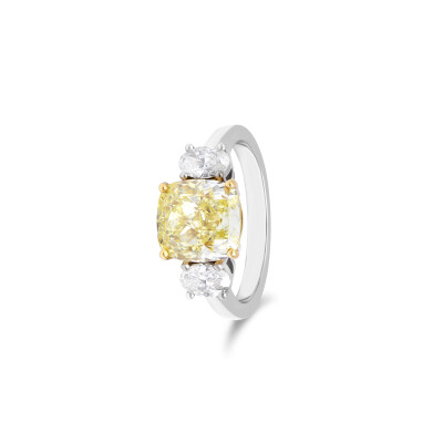 Solitaire Olympe en or blanc et diamants