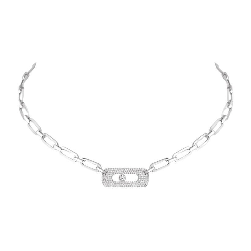 Messika My Move in white gold, diamonds necklace