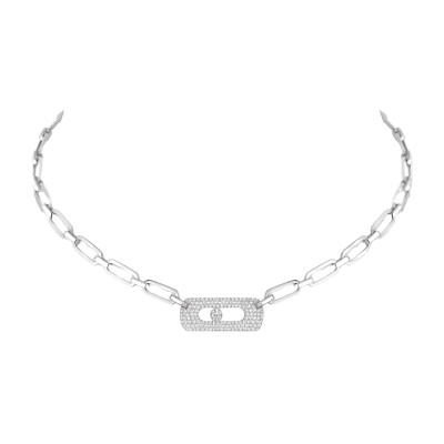 Collier Messika My Move en or blanc et diamants