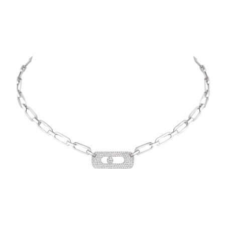 Messika My Move in white gold, diamonds necklace