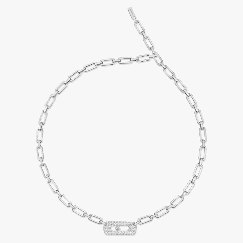Messika My Move in white gold, diamonds necklace