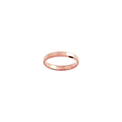 Alliance ruban épaulé confort léger en or rose