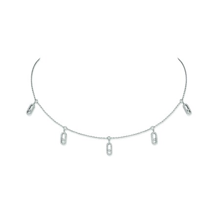 Collier Messika Move Uno en or blanc et diamants