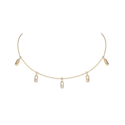 Collier Messika Move Uno en or jaune et diamants