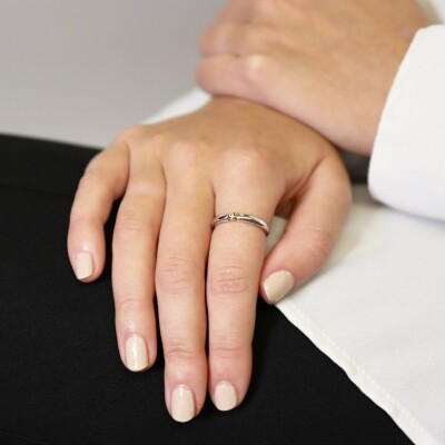 Bague Ti Sento en argent et oxydes de zirconium, serti doré