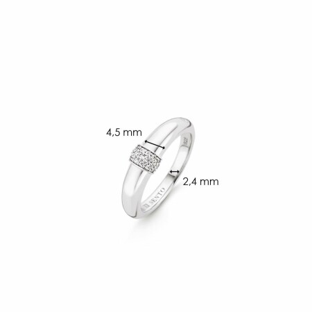 Bague anneau Ti Sento en argent