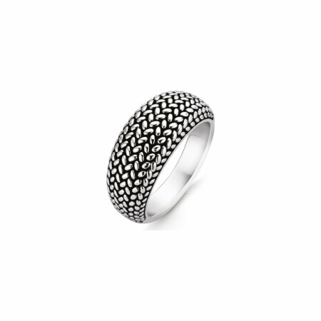 Bague Ti Sento en argent, trois rangs épis