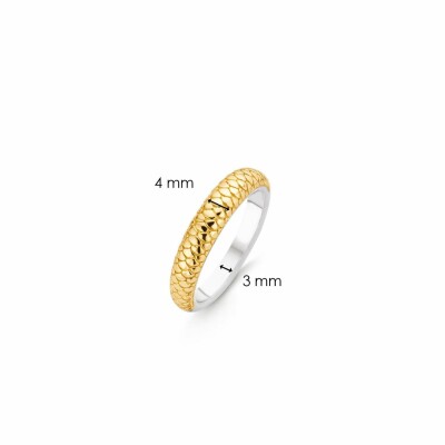 Bague Ti Sento en argent doré, motif animal
