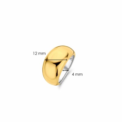 Bague Ti Sento en argent doré, grand modèle