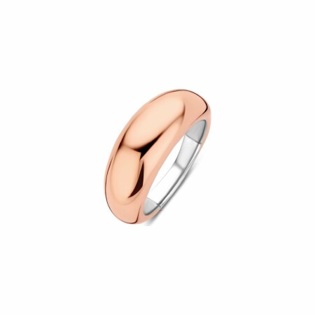 Bague Ti Sento en argent doré rose, petit modèle