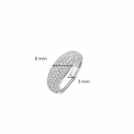 Bague Ti Sento en argent, petit modèle