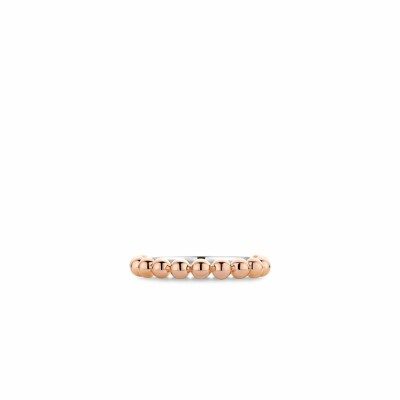 Bague Ti Sento en argent, boules doré rose