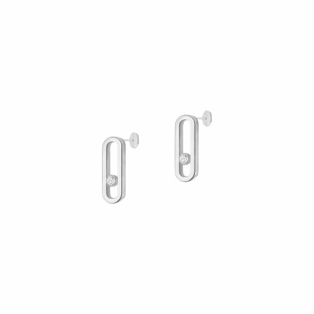 Messika Move Uno earrings, white gold, diamond